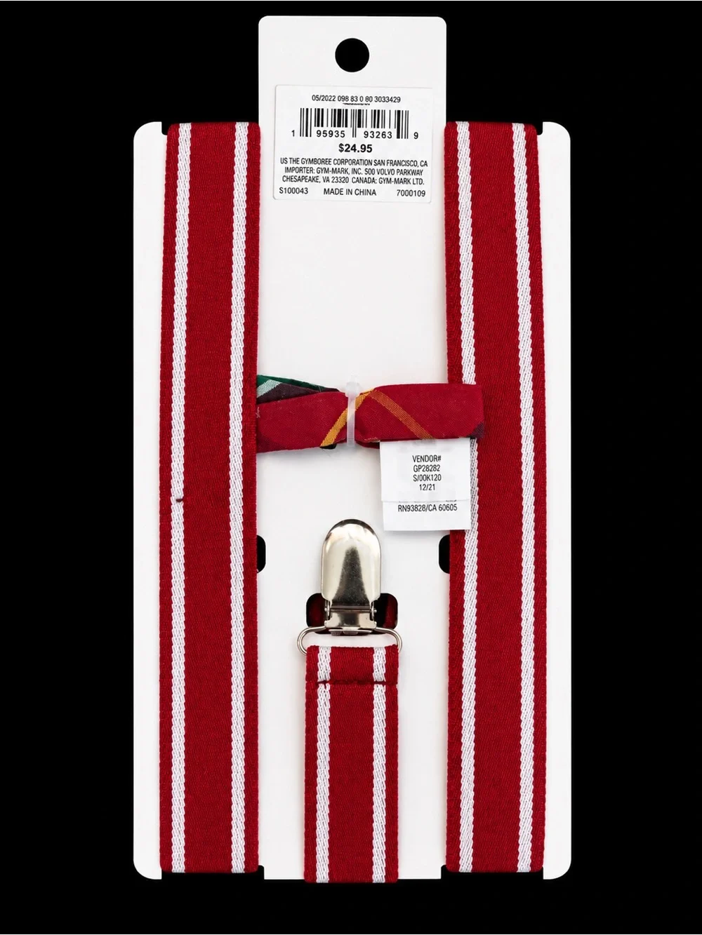 NWT Gymboree Holiday Traditions Plaid Bow Tie Suspenders Set 2T-5T